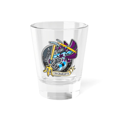 USS Charlotte SSN 766 (U.S. Navy) Shot Glass 1.5oz