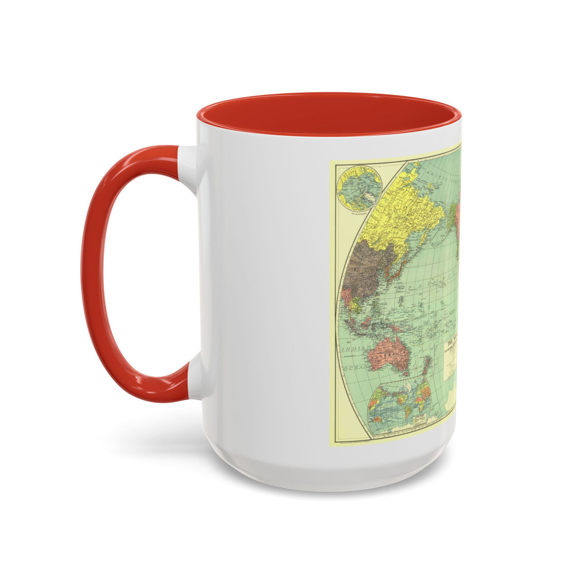 World Map (1932) (Map) Accent Coffee Mug