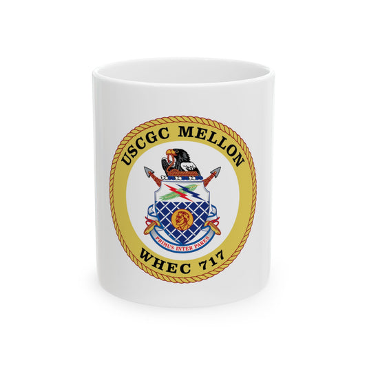 USCG Mellon WHEC 717 Gold Anniversary (U.S. Coast Guard) White Coffee Mug