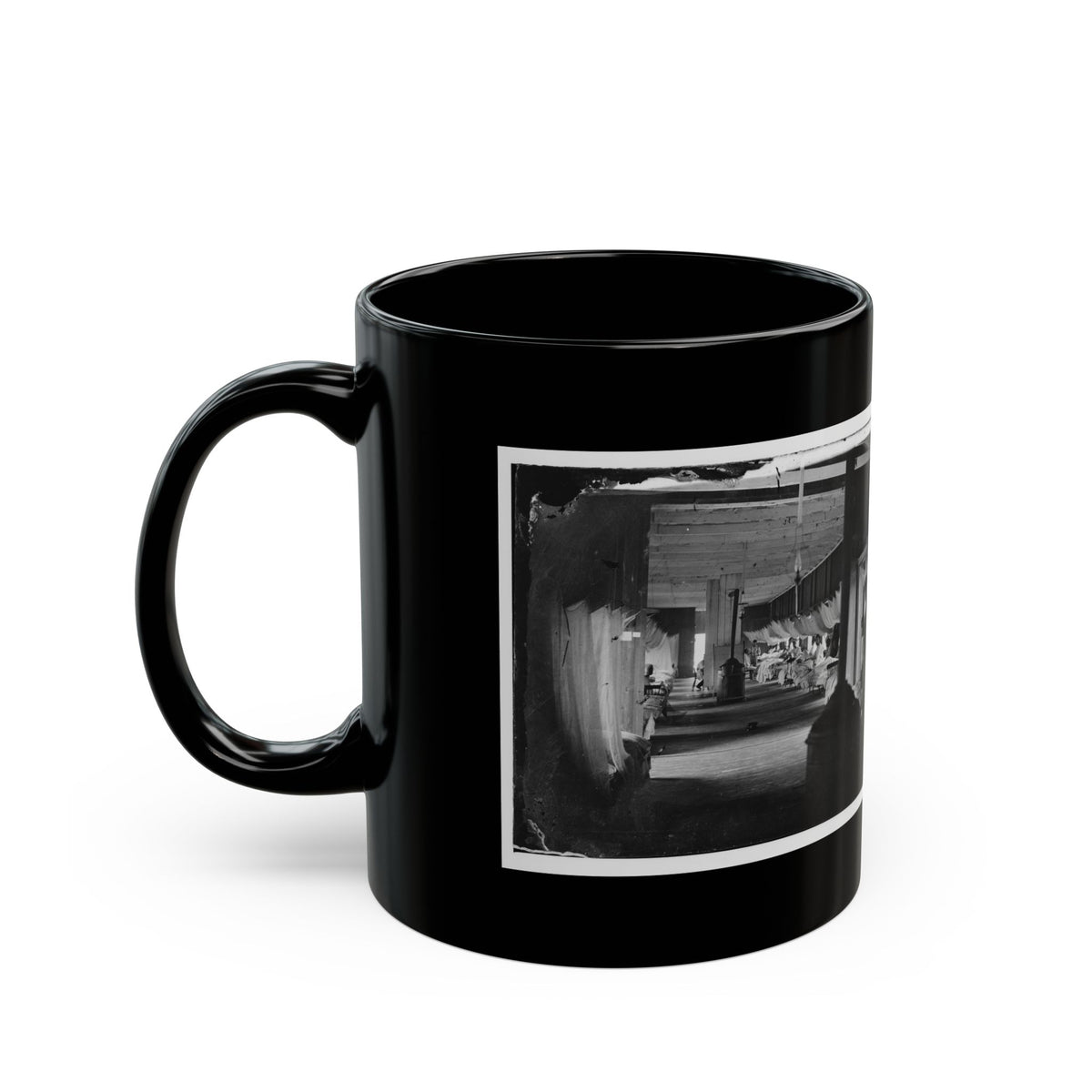 Washington, D.C. Patients In Ward Of Harewood Hospital; Mosquito Nets Over Beds (U.S. Civil War) Black Coffee Mug