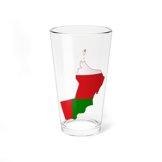 Flag map of Oman (Oman) Pint Glass 16oz