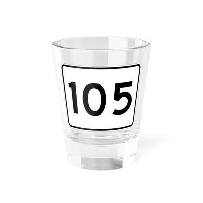 MA Route 105 (Massachusetts) (Road Sign) Shot Glass 1.5oz