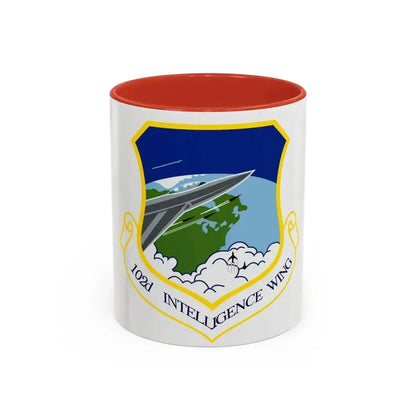 1014px 102nd Intelligence Wing emblem (U.S. Air Force) Accent Coffee Mug 11oz Red - Go Mug Yourself