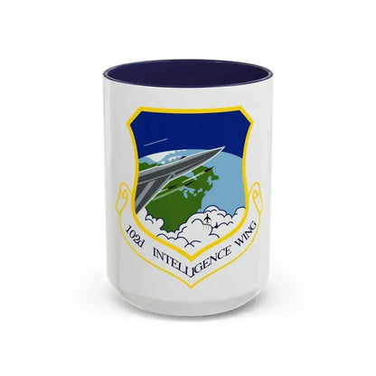 1014px 102nd Intelligence Wing emblem (U.S. Air Force) Accent Coffee Mug 15oz Navy - Go Mug Yourself