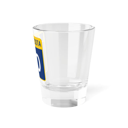 MN-00 template (Minnesota) (Road Sign) Shot Glass 1.5oz