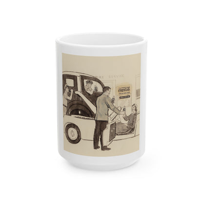 Group of Four Coca-Cola advertisements, 1960 (3) - White Coffee Mug