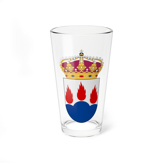 Västmanland vapen med kunglig krona (Sweden) (Coat of Arms) Pint Glass 16oz