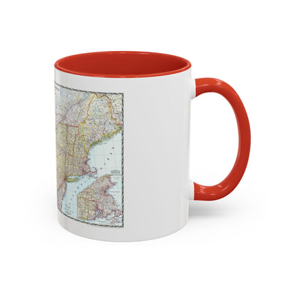USA - Northeastern (1945) (Map) Accent Coffee Mug