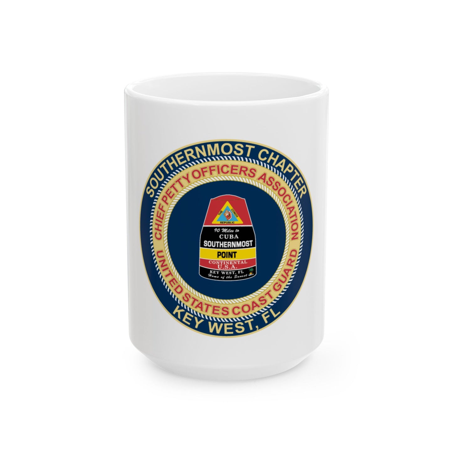 USCG CPOA Key West FL Southernmost Chapter (U.S. Coast Guard) White Coffee Mug
