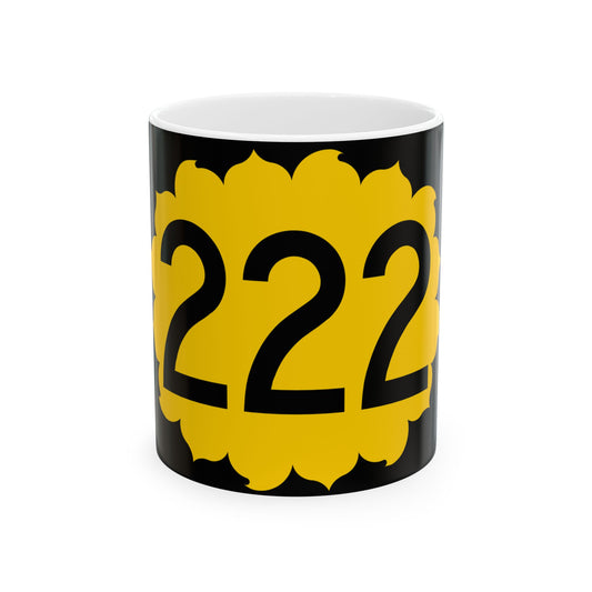 K-222 (Kansas) (Road Sign) White Coffee Mug