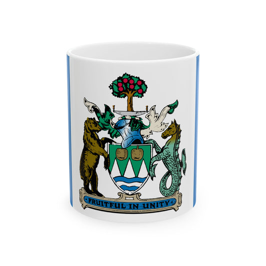 Flag of Kelowna British Columbia Canada - White Coffee Mug-11oz-Go Mug Yourself