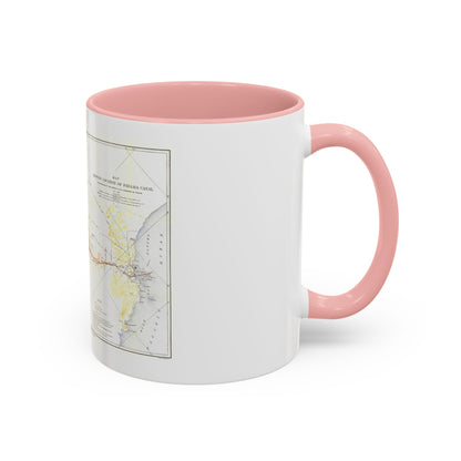 Central America - Panama Canal (1905) (Map) Accent Coffee Mug