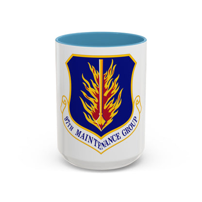 97 Maintenance Group AETC (U.S. Air Force) Accent Coffee Mug