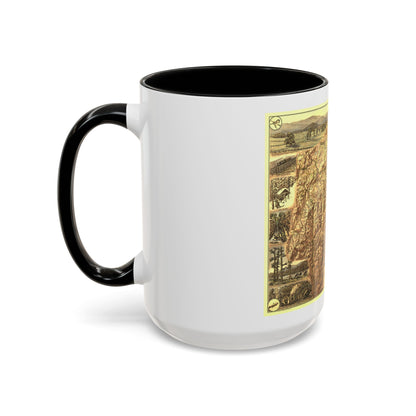USA - New Hampshire's White Mountains (1937) (Map) Accent Coffee Mug