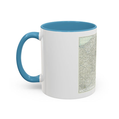 Western Theatre of War (1918) (Map) Accent Coffee Mug