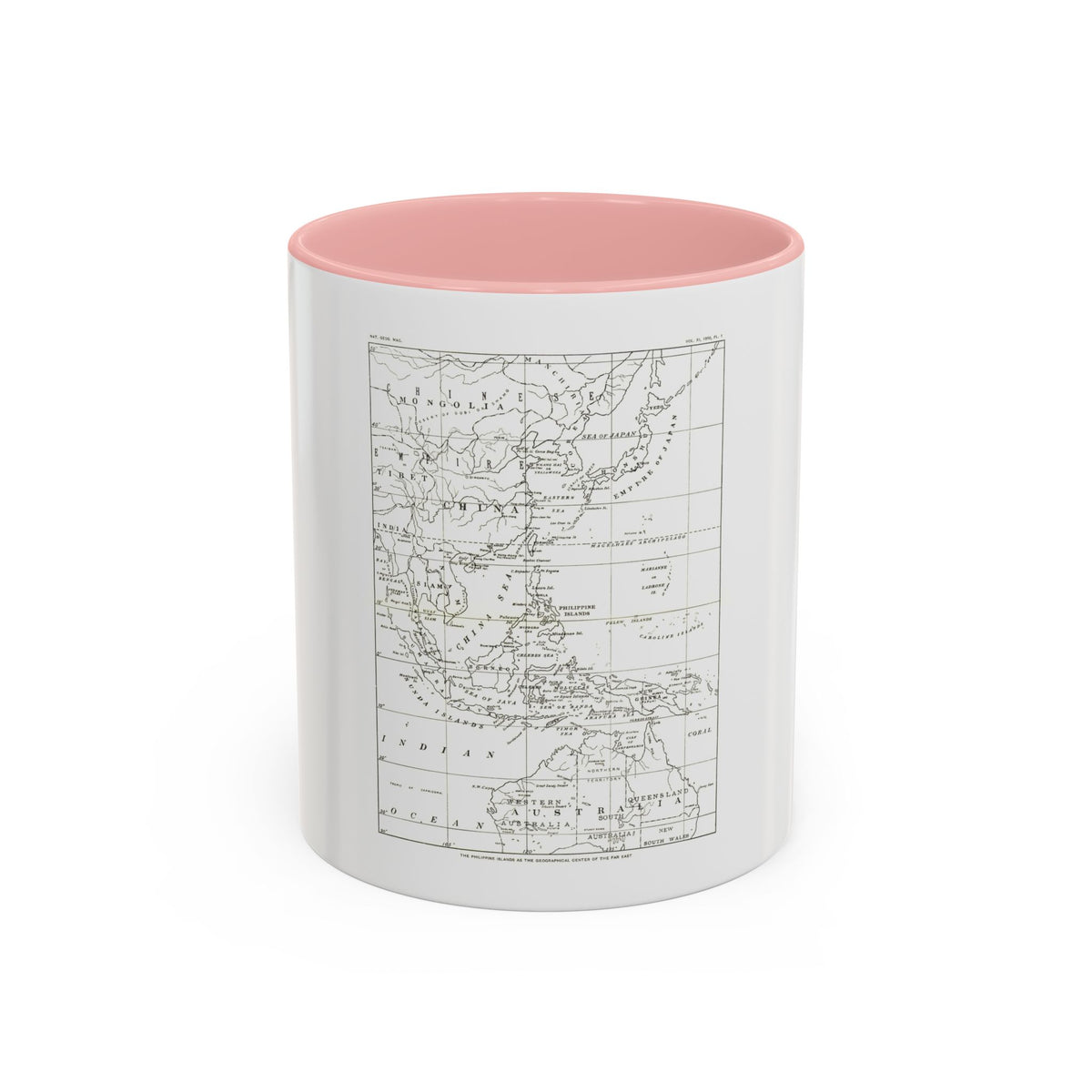 Philippines, The (1900) (Map) Accent Coffee Mug