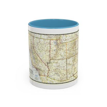 USA - Southwestern (1948) (Map) Accent Coffee Mug
