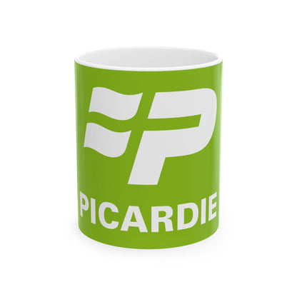 Flag of Picardy France 2 - White Coffee Mug-11oz-Go Mug Yourself