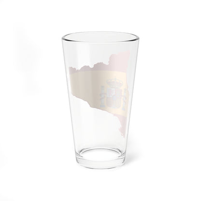 Flag map of Catalonia Spain (Spain) Pint Glass 16oz