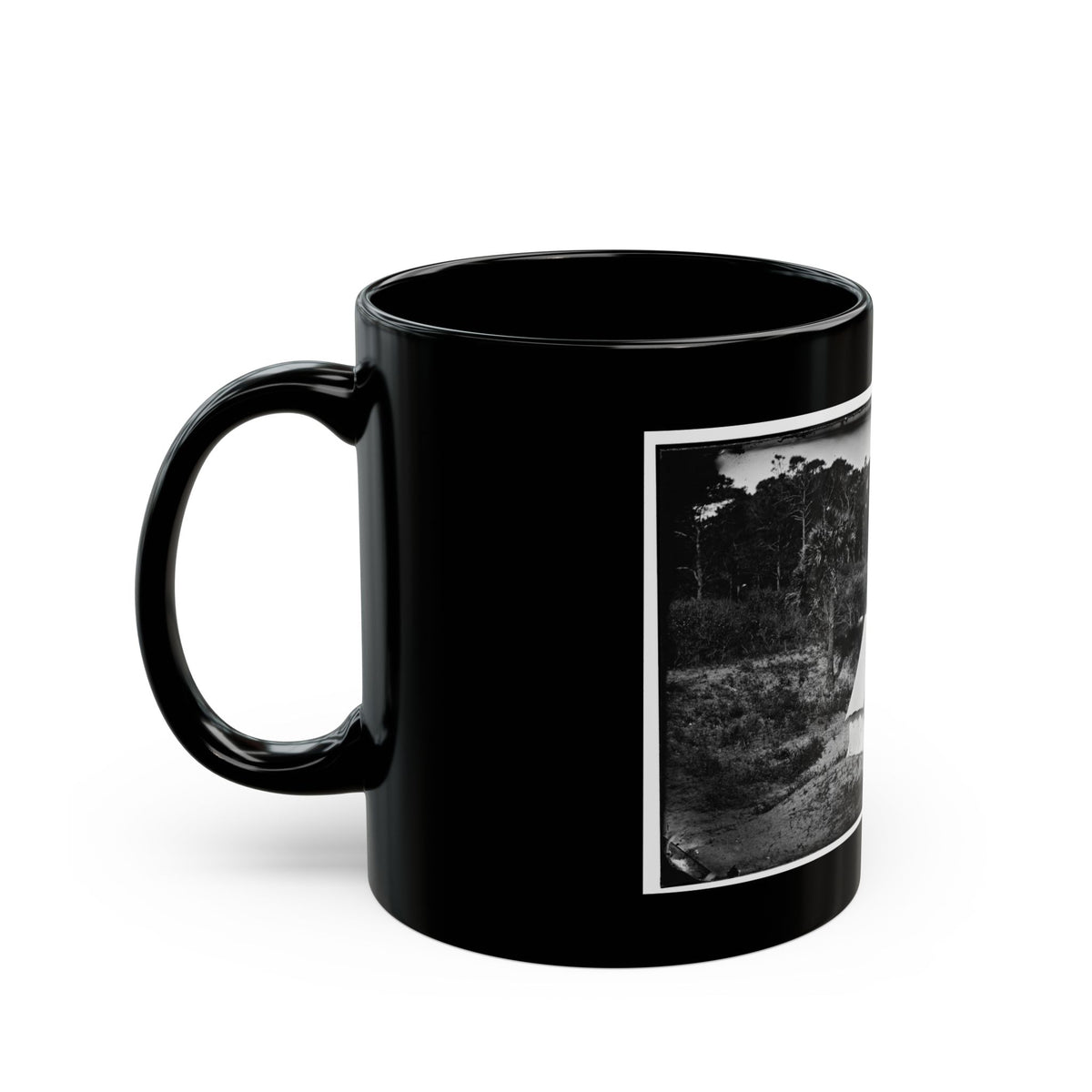 Morris Island, South Carolina. Two Men In Front Of Tent (U.S. Civil War) Black Coffee Mug