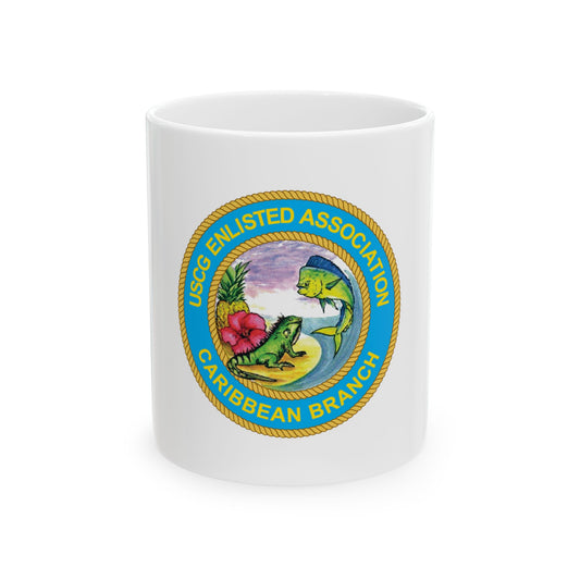 USCG EnlAssocCaribbean Branch (U.S. Coast Guard) White Coffee Mug
