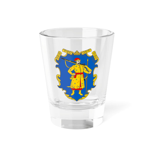 Herb Viyska Zaporozkogo Nyzovoho Alex K (Ukraine) (Coat of Arms) Shot Glass 1.5oz