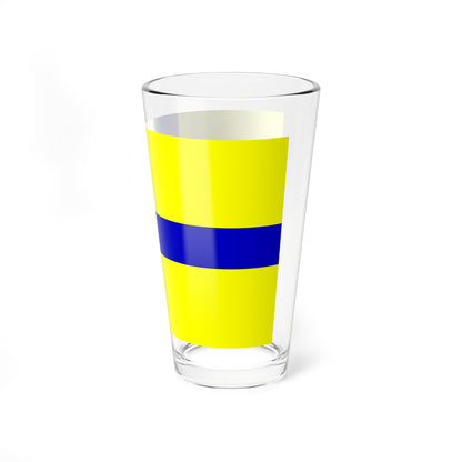 Flag of Ostergotland clear (Sweden) Pint Glass 16oz