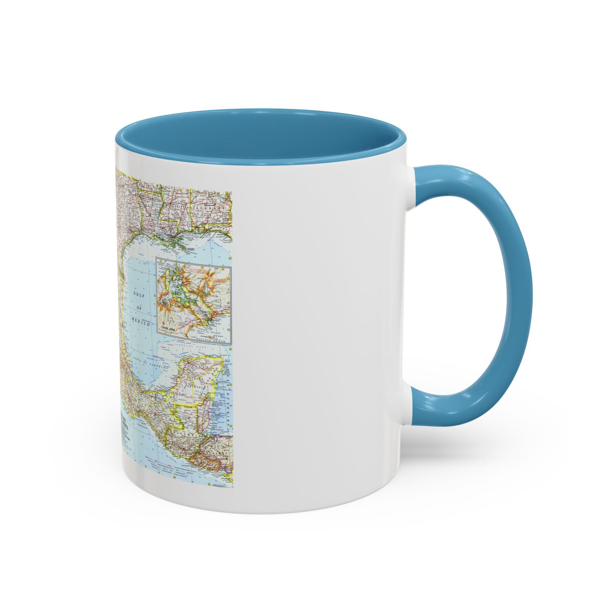 Central America - Mexico (1961) (Map) Accent Coffee Mug
