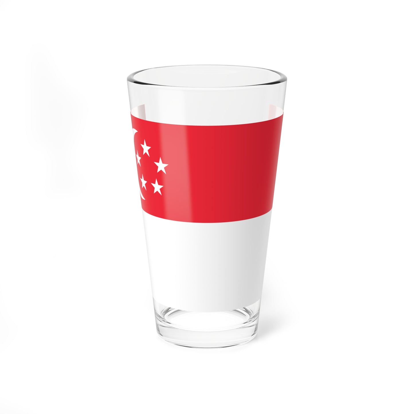 Flag of Singapore as Paths (Singapore) Pint Glass 16oz