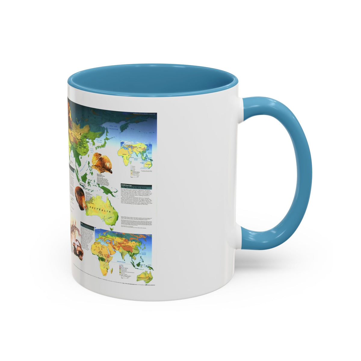 World Map - Dawn of Humans (1997) (Map) Accent Coffee Mug
