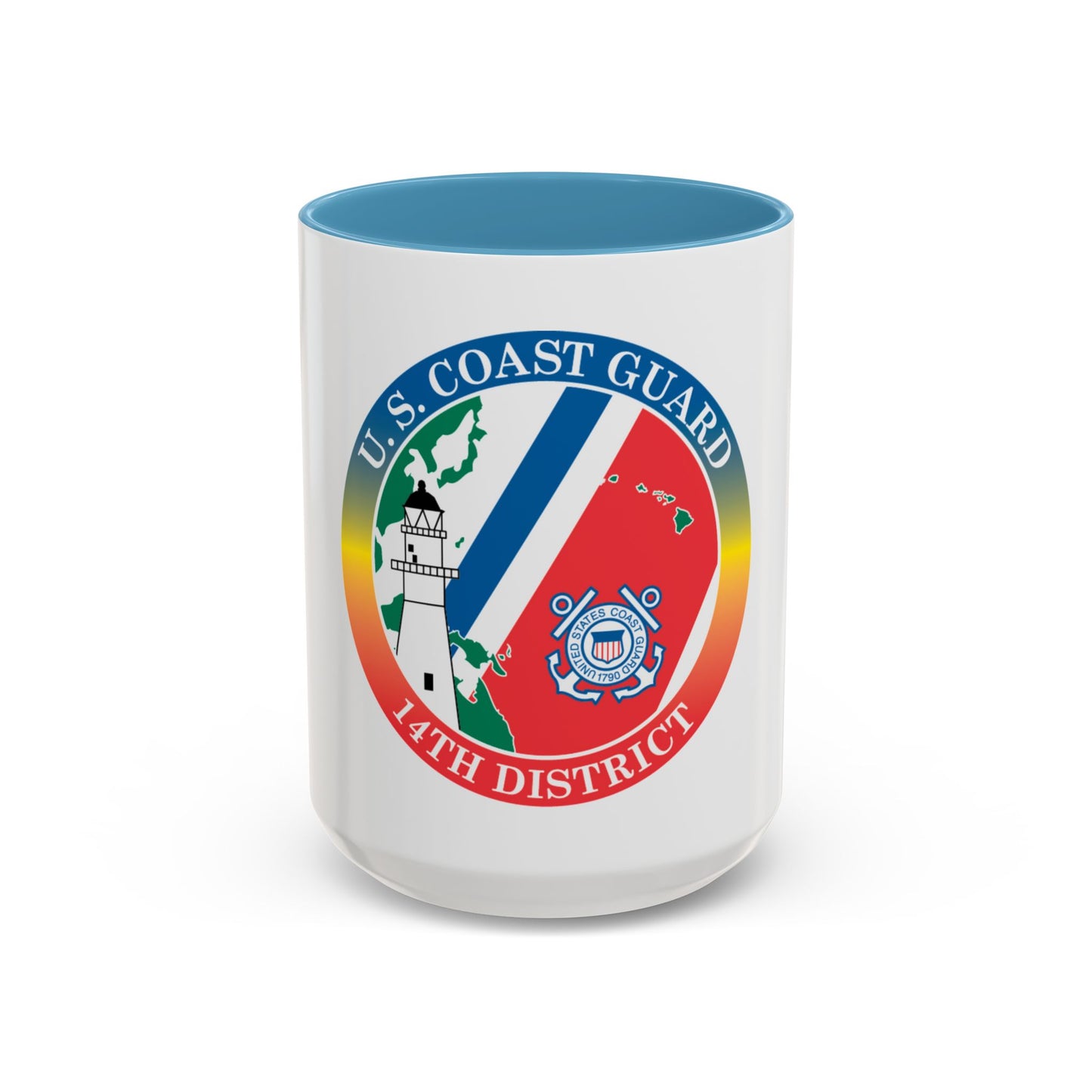 14th CG District (U.S. Coast Guard) Accent Coffee Mug