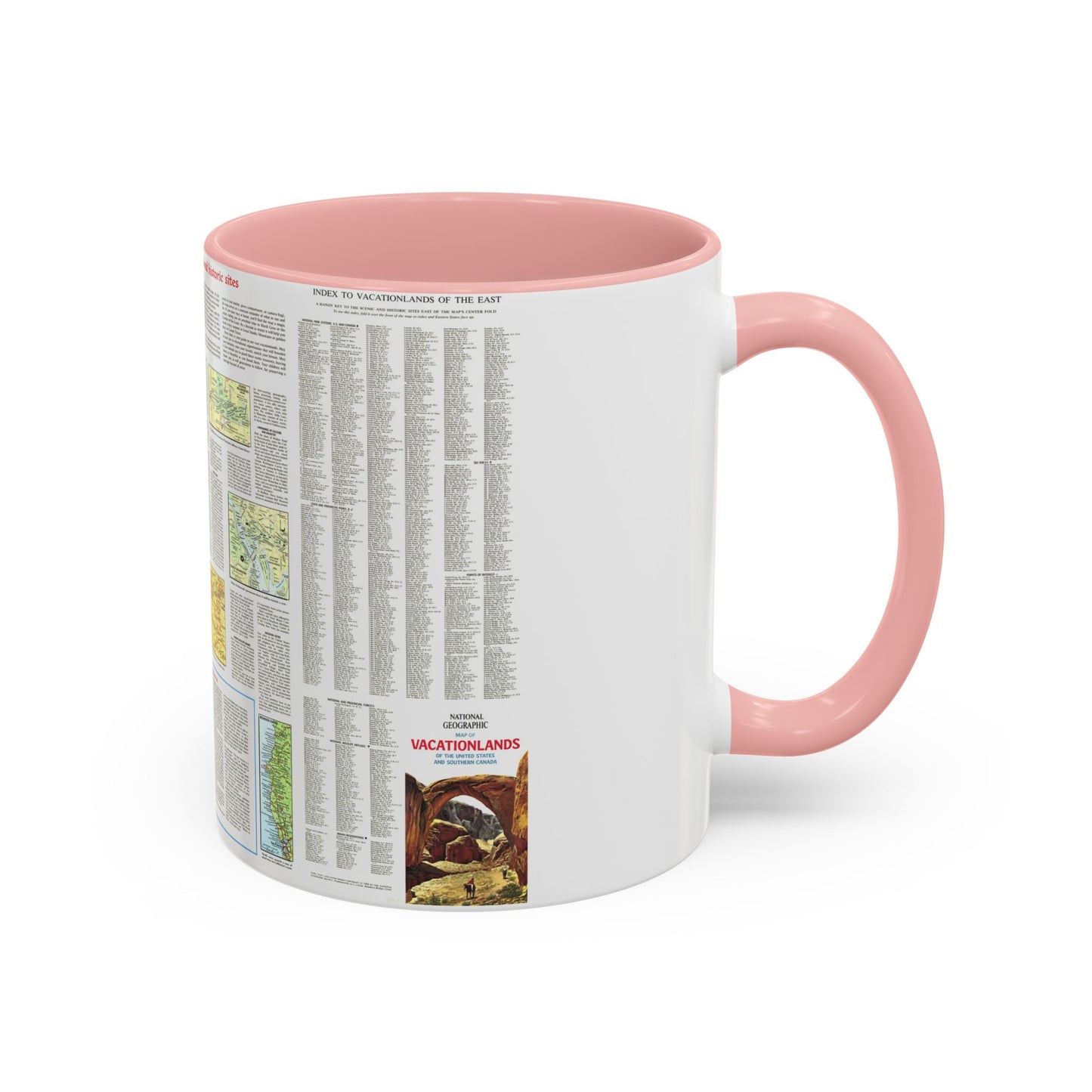 USA - Scenic Treasures and Historic Sites (1966) (Map) Accent Coffee Mug