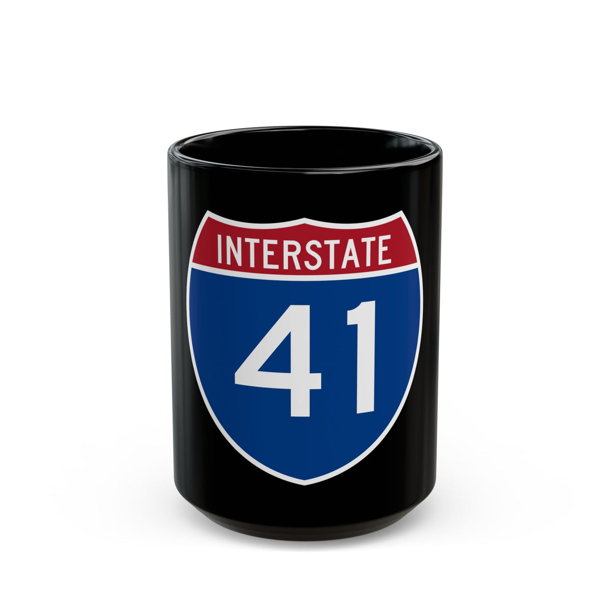 Interstate 41 (U.S. Highways) Black Coffee Mug