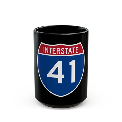 Interstate 41 (U.S. Highways) Black Coffee Mug