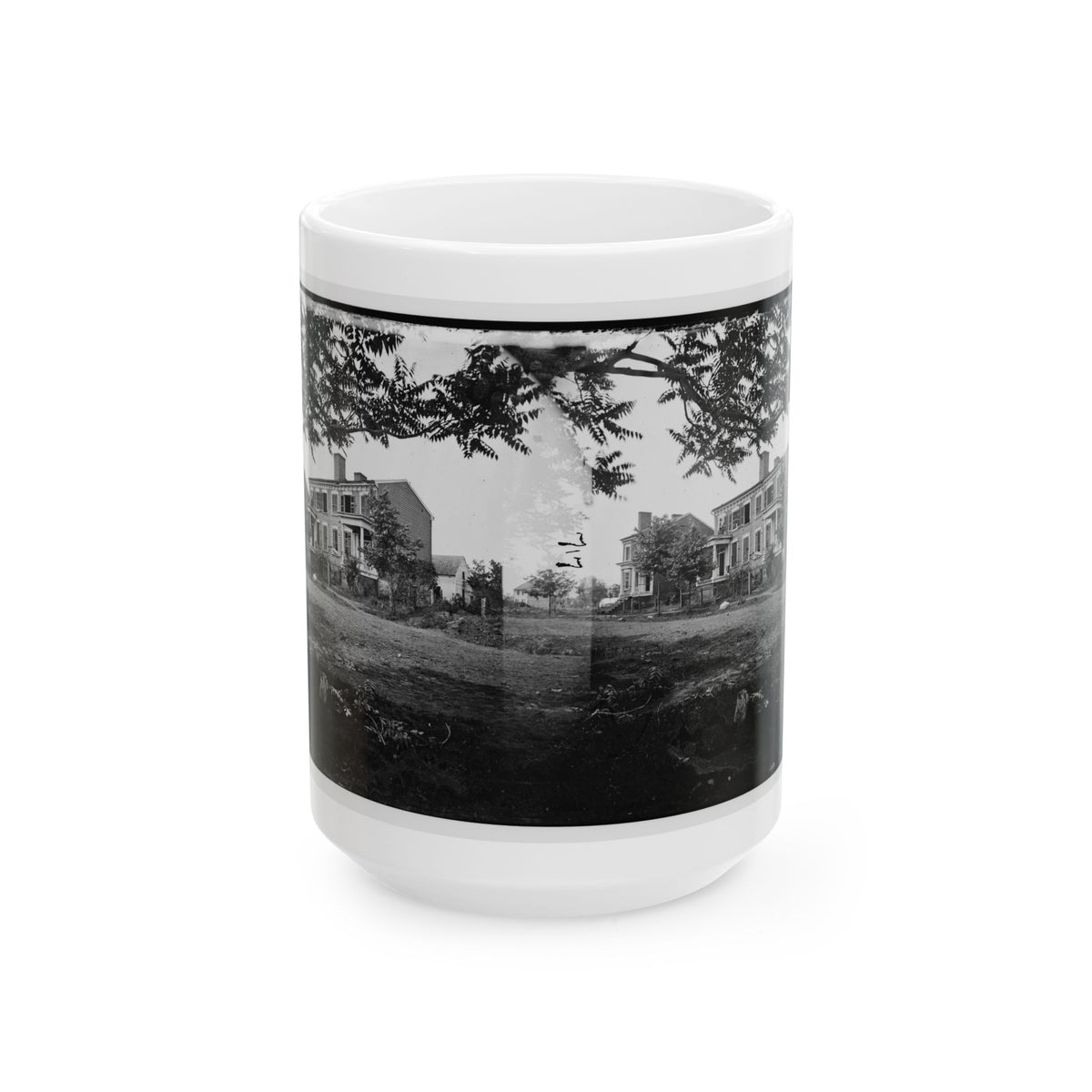 Fredericksburg, Va. Houses Damaged By The Shelling Of December 13, 1862 (U.S. Civil War) White Coffee Mug