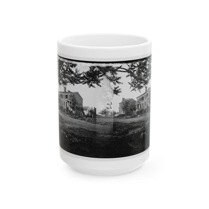 Fredericksburg, Va. Houses Damaged By The Shelling Of December 13, 1862 (U.S. Civil War) White Coffee Mug