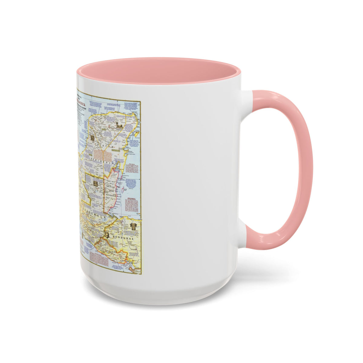 Central America - Archeological Map 1 (1968) (Map) Accent Coffee Mug