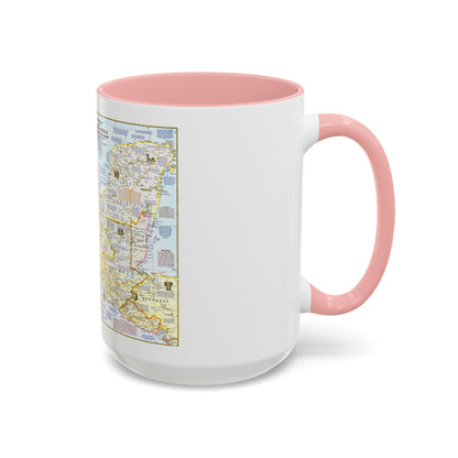 Central America - Archeological Map 1 (1968) (Map) Accent Coffee Mug