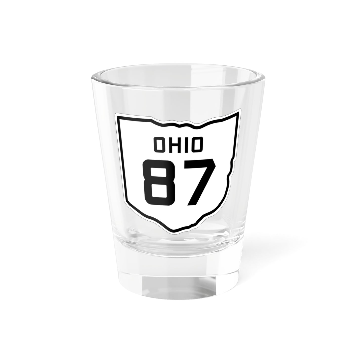 OH-87 1927 (Ohio) (Road Sign) Shot Glass 1.5oz