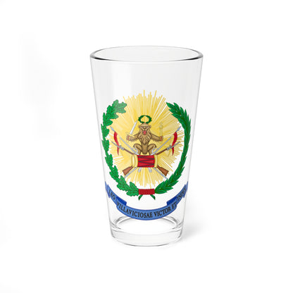 Emblem of the Cavalry Regiment Villaviciosa (Spain) (Coat of Arms) Pint Glass 16oz