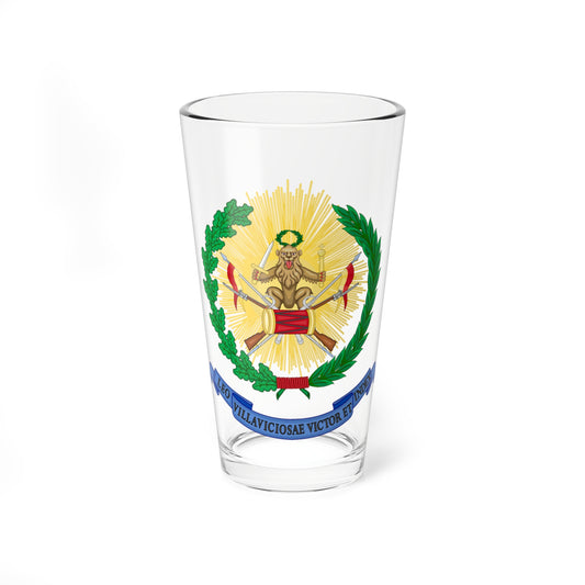 Emblem of the Cavalry Regiment Villaviciosa (Spain) (Coat of Arms) Pint Glass 16oz