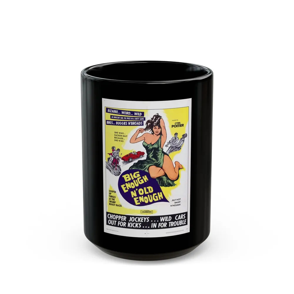 BIG ENOUGH 'N OLD ENOUGH 1968 Movie Poster - Black Coffee Mug-15oz-Go Mug Yourself