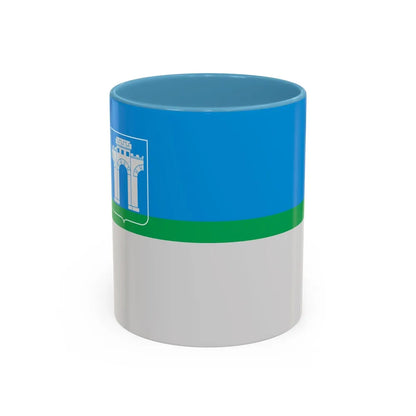 Flag of Rivne Ukraine - Accent Coffee Mug-11oz-Light Blue-Go Mug Yourself