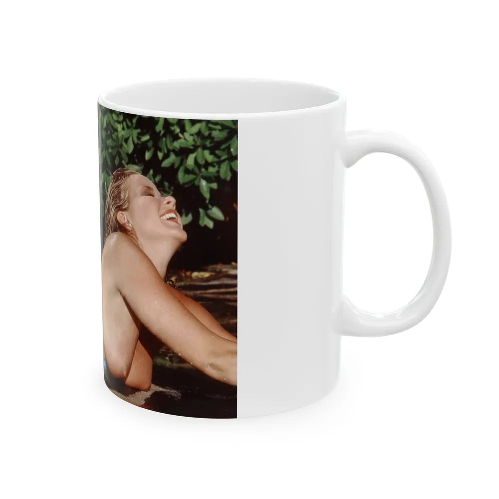 Linda Blair #366 - Topless (Vintage Female Icon) White Coffee Mug-Go Mug Yourself