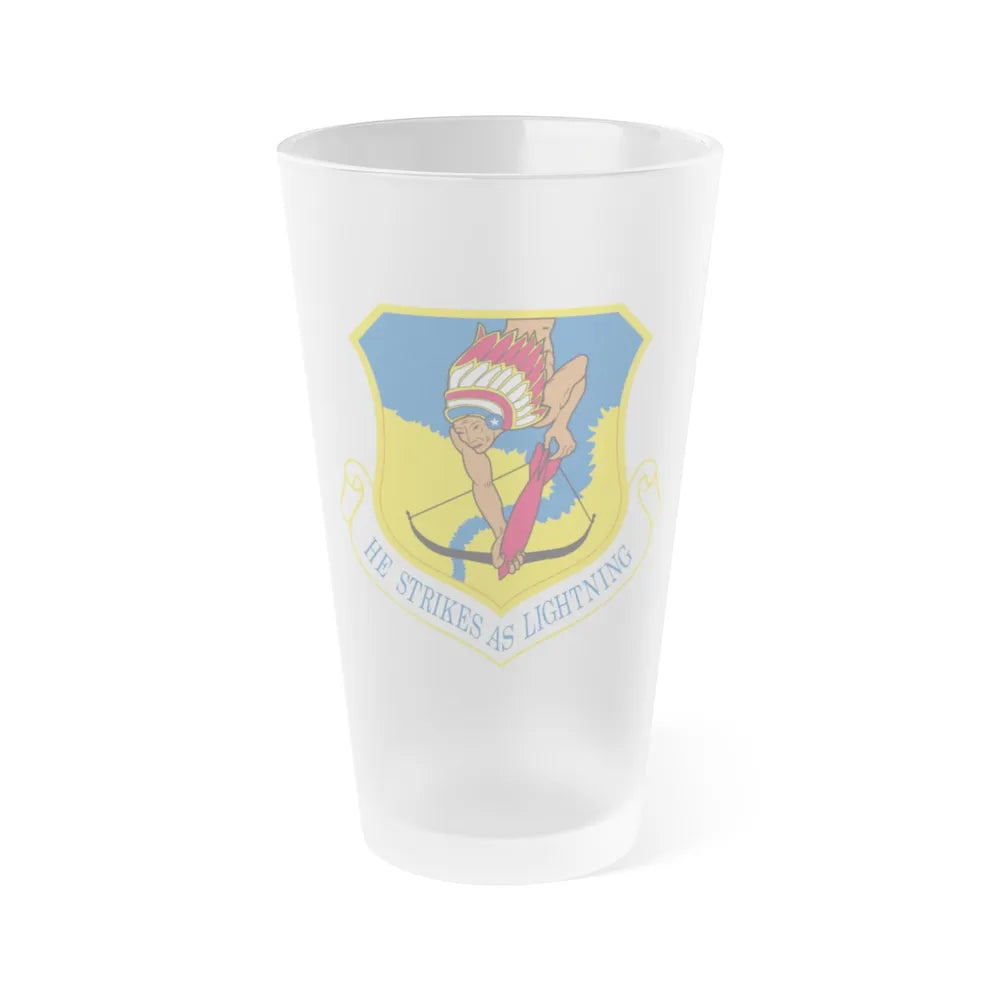 101st Air Refueling Wing (U.S. Air Force) Frosted Pint Glass 16oz-Go Mug Yourself