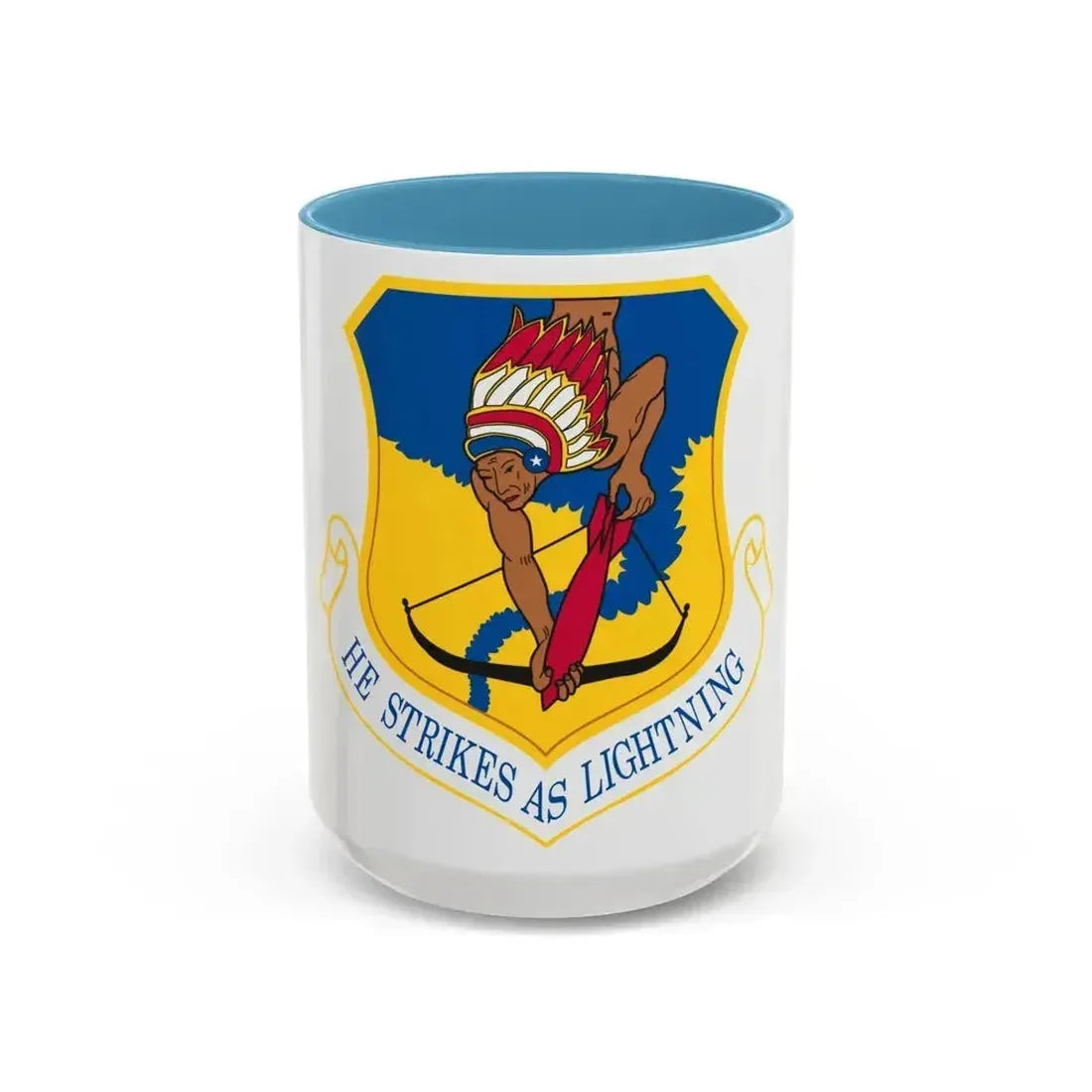 101st Air Refueling Wing (U.S. Air Force) Accent Coffee Mug 15oz Light Blue - Go Mug Yourself