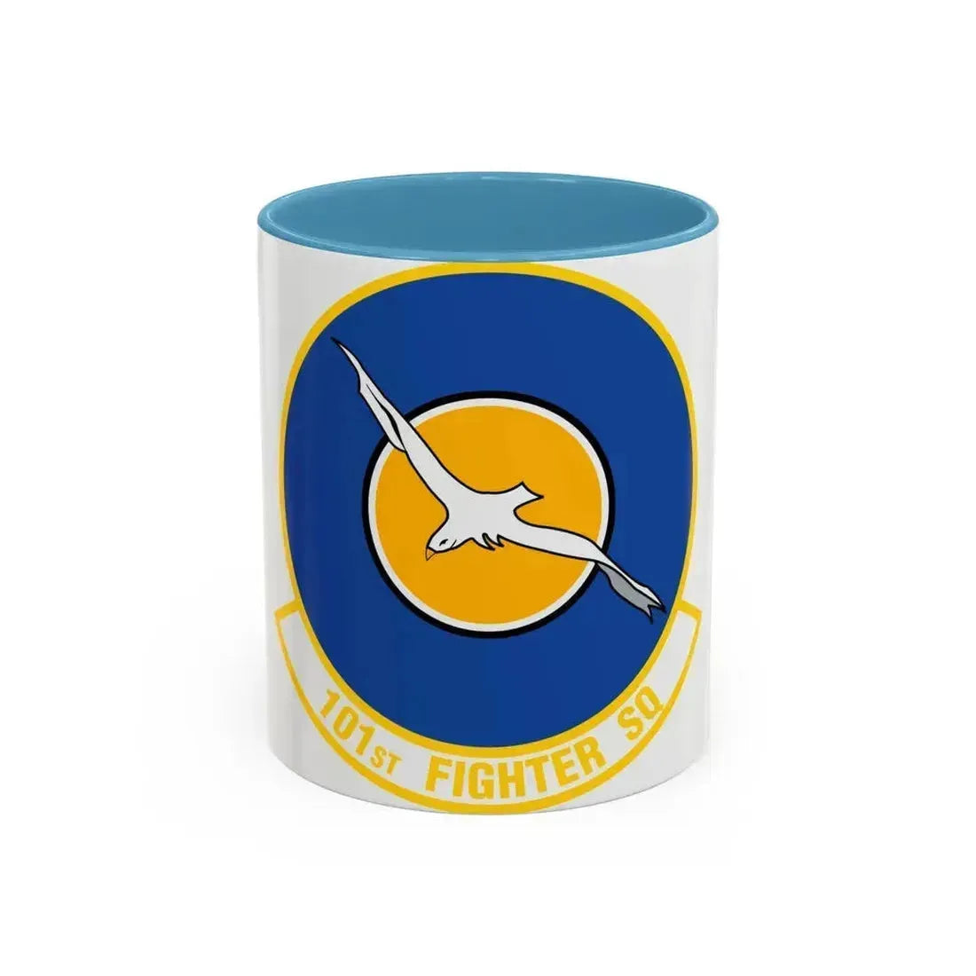 101st Fighter Squadron (U.S. Air Force) Accent Coffee Mug 11oz Light Blue - Go Mug Yourself