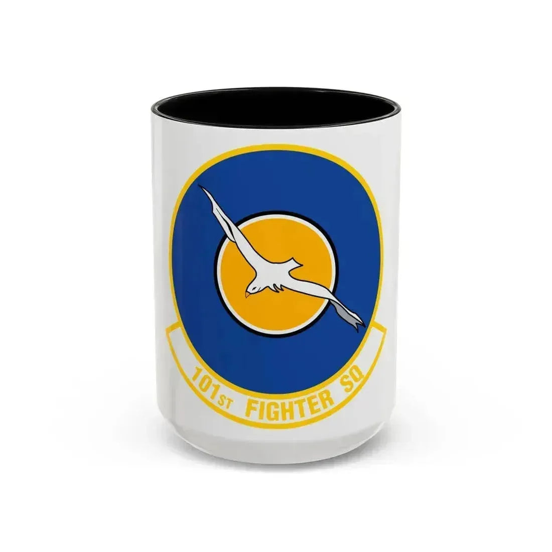 101st Fighter Squadron (U.S. Air Force) Accent Coffee Mug 15oz Black - Go Mug Yourself