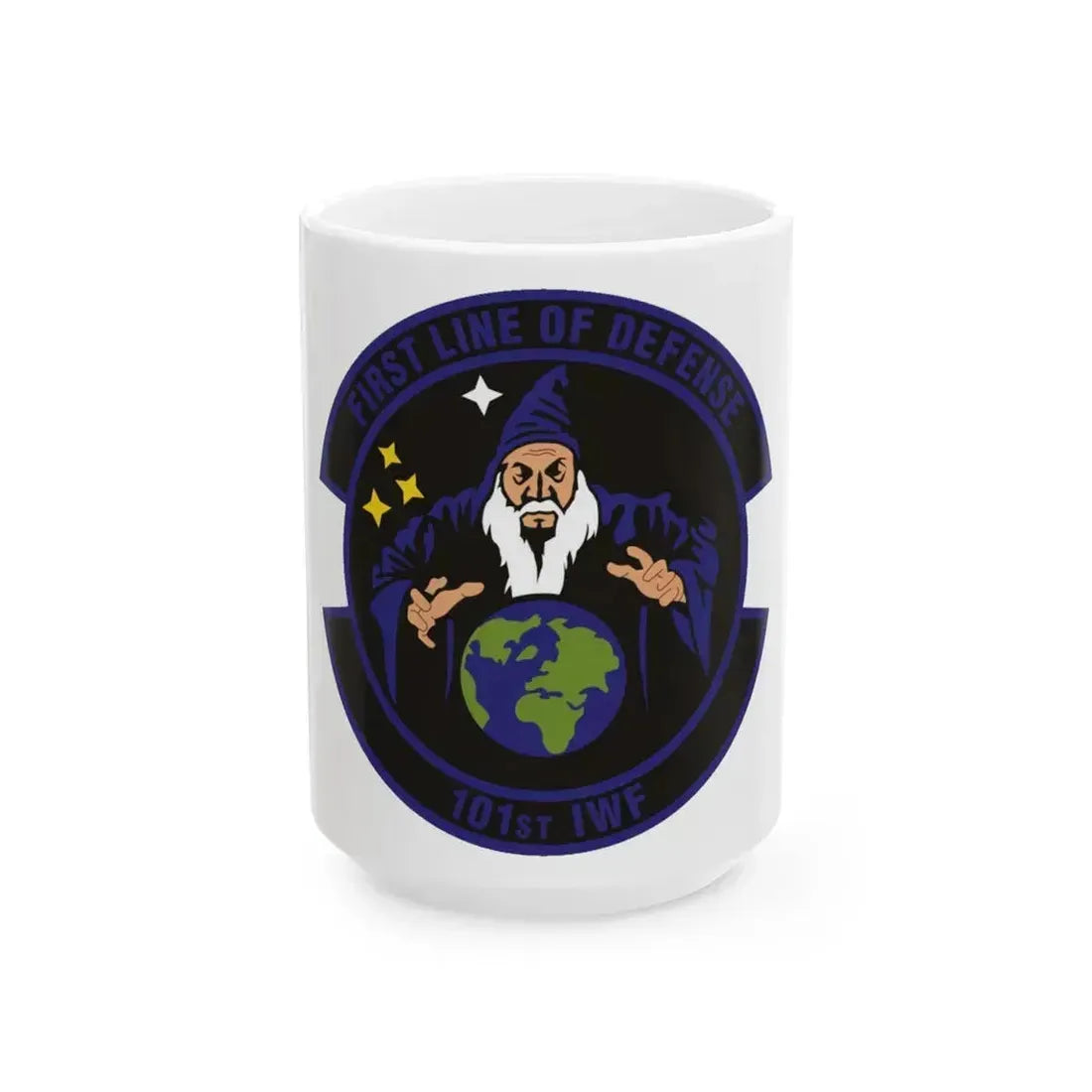 101st Information Warfare Flight (U.S. Air Force) White Coffee Mug 15oz - Go Mug Yourself