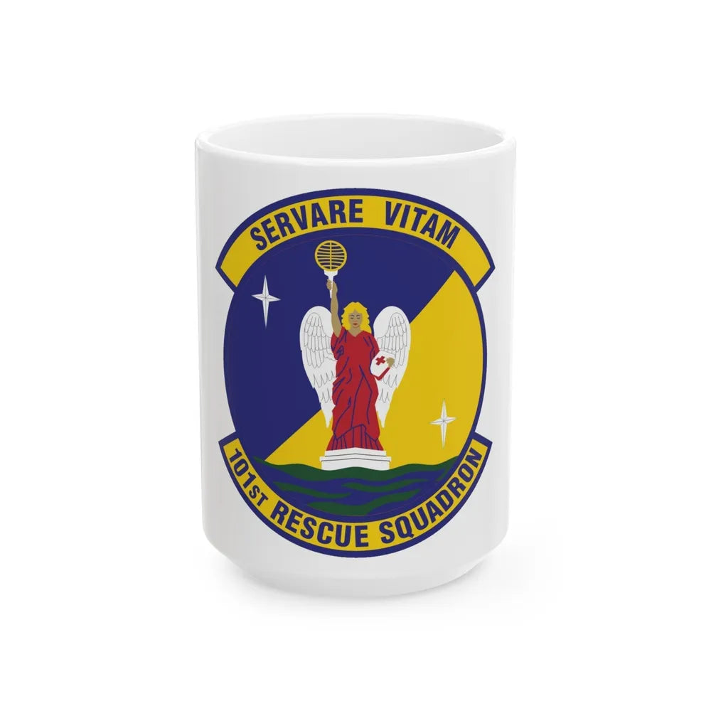 101st Rescue Squadron (U.S. Air Force) White Coffee Mug-15oz-Go Mug Yourself